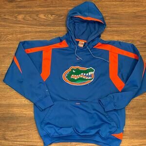 Vintage Nike Florida Gators Therma Hoodie Blue Orange Size Small